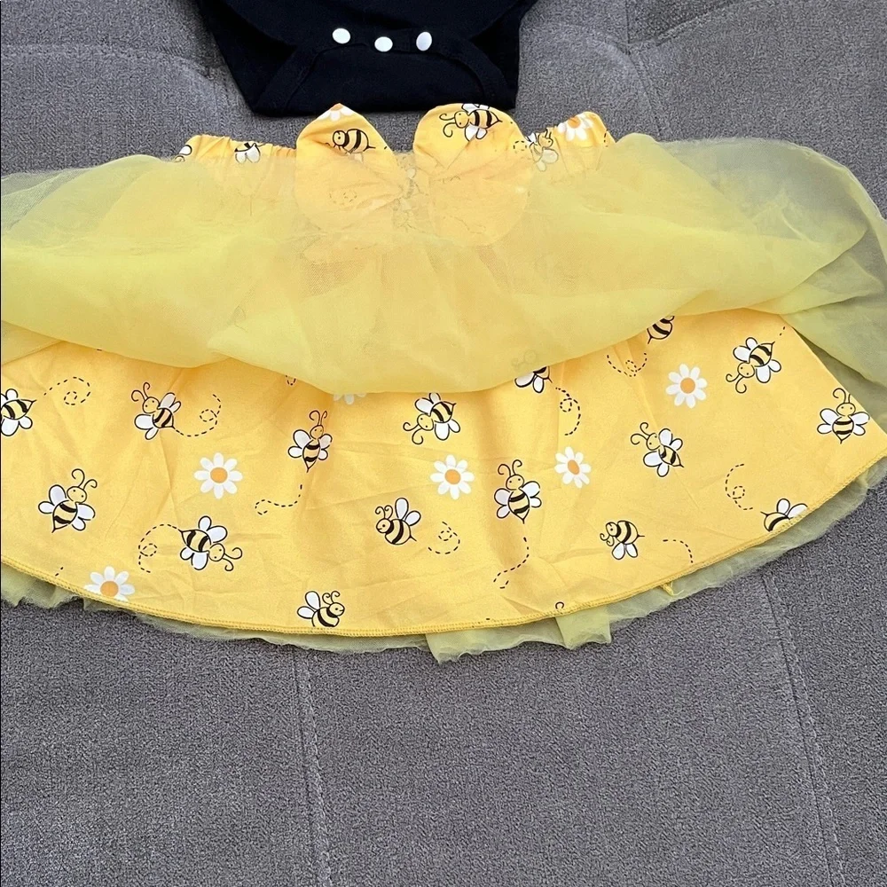 Black and Yellow Bee Themed Baby Outfit